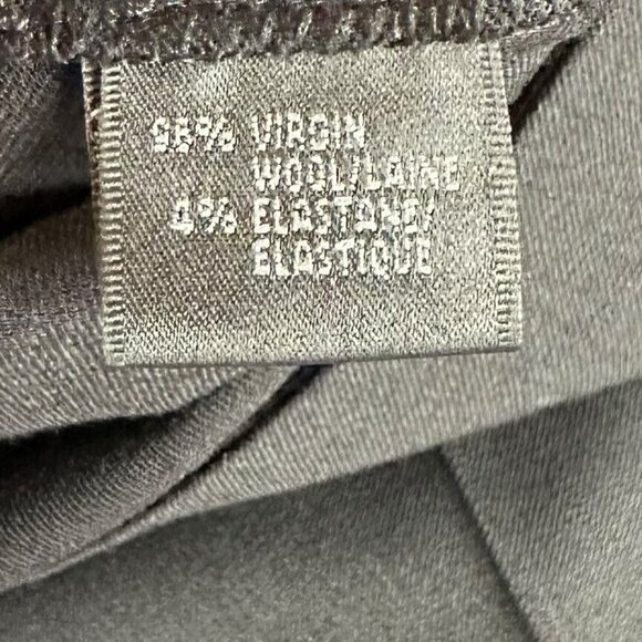 Lafayette 148 Black Lightweight Stretch Wool Wide Leg Trousers Size 10 Office - Picture 6 of 6